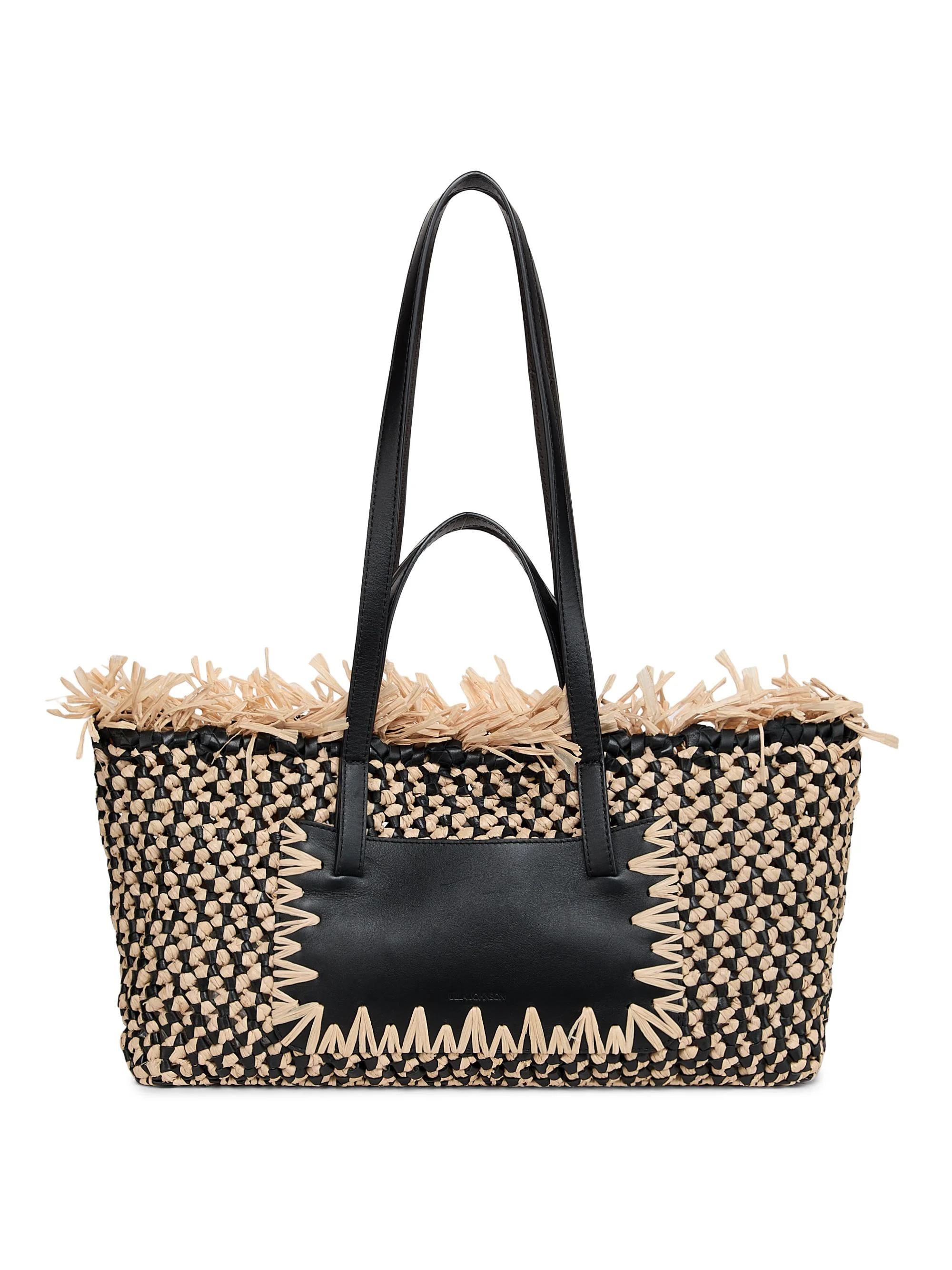 Women's Lali Small Raffia Tote Bag - Noir Natural - 1