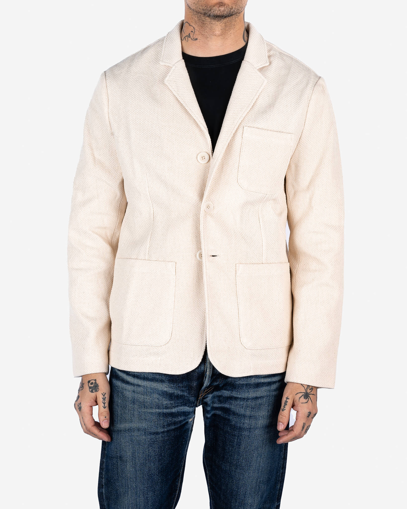 STF-SBZR-KIB SaturdayTypeFever - Sashiko Blazer - Kibata - 3