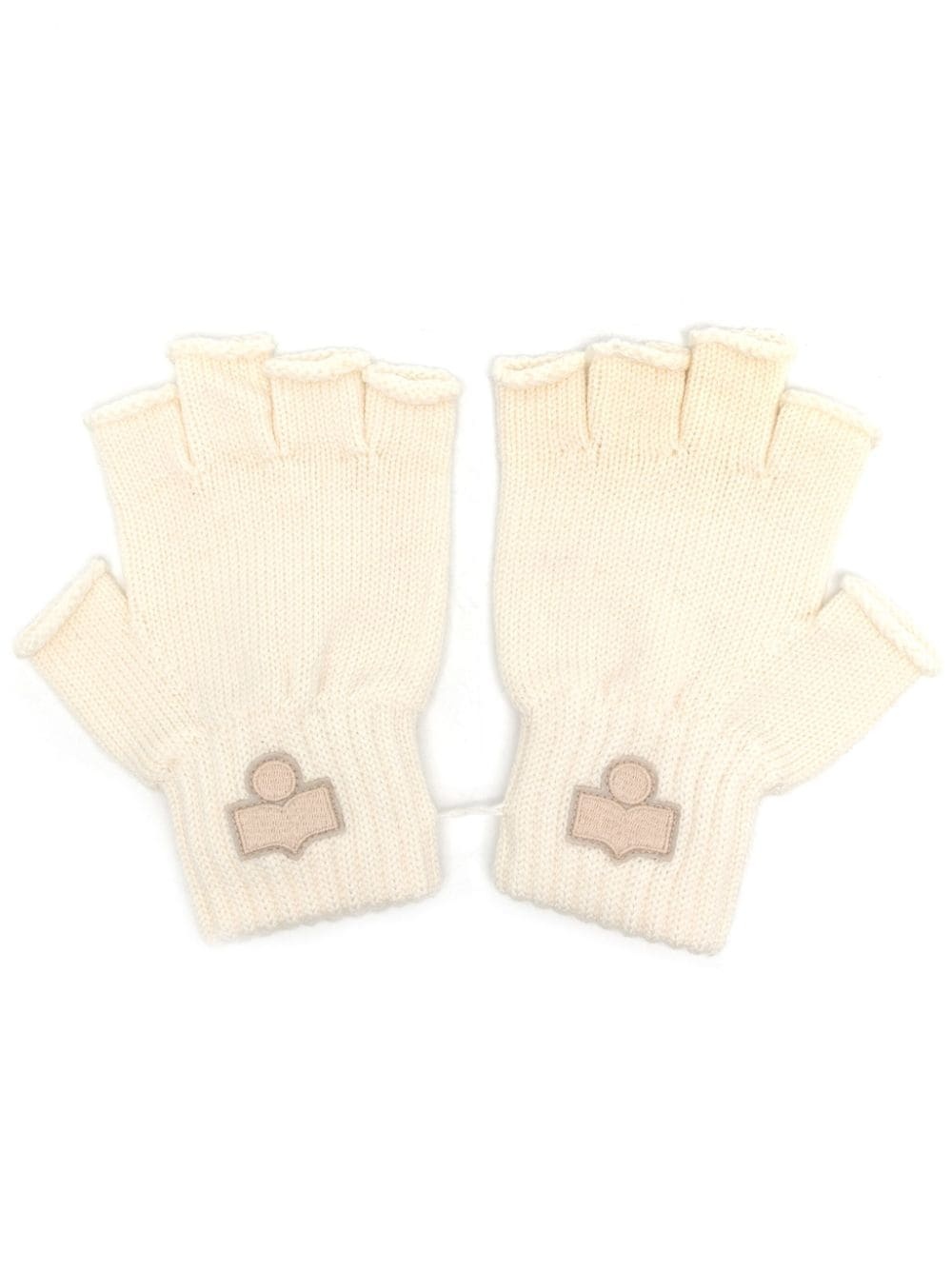 Blaise logo-appliquÃ© fingerless gloves - 1