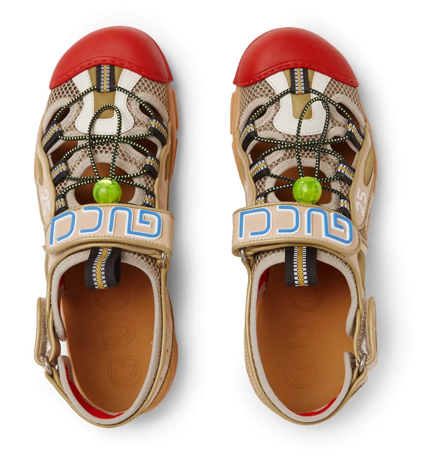 Tinsel Logo-Detailed Rubber, Leather And Mesh Sandals - 8