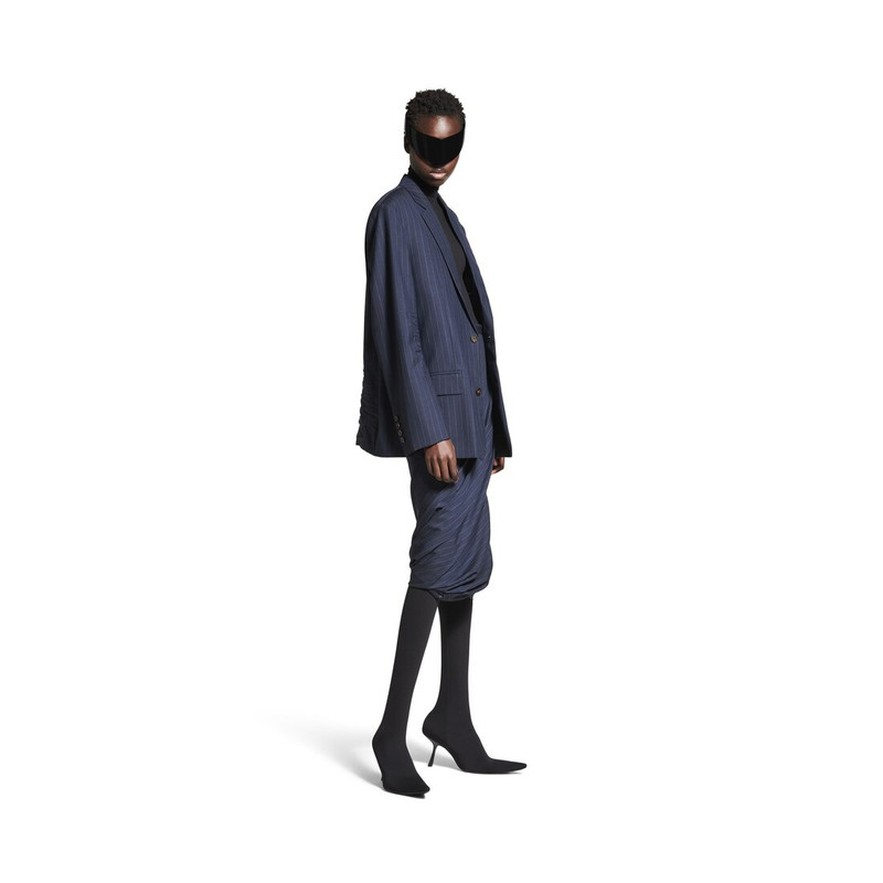BALENCIAGA Women's Regular Single Breasted Jacket in Dark Navy outlook
