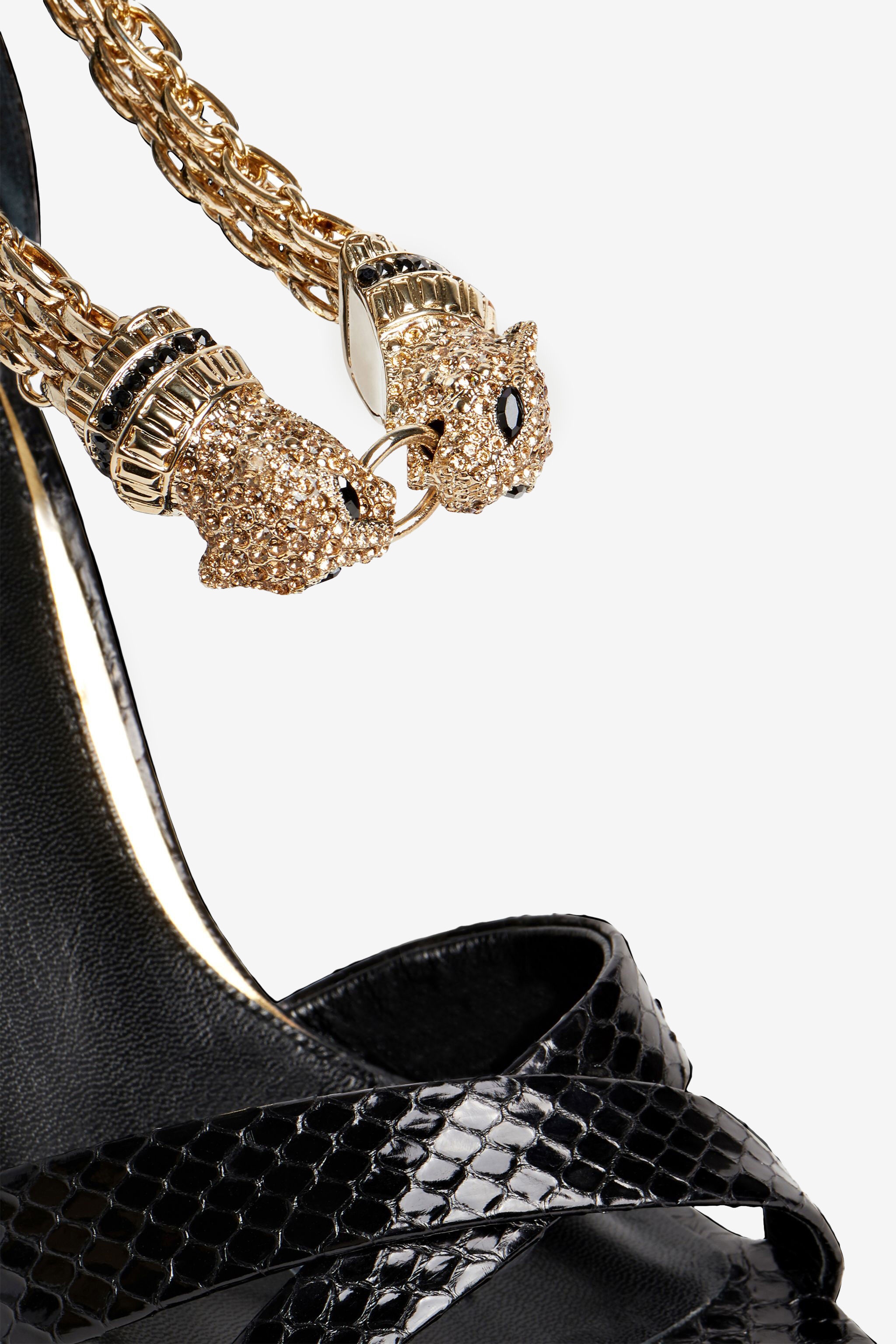 Sandals with jewel panther head - 5