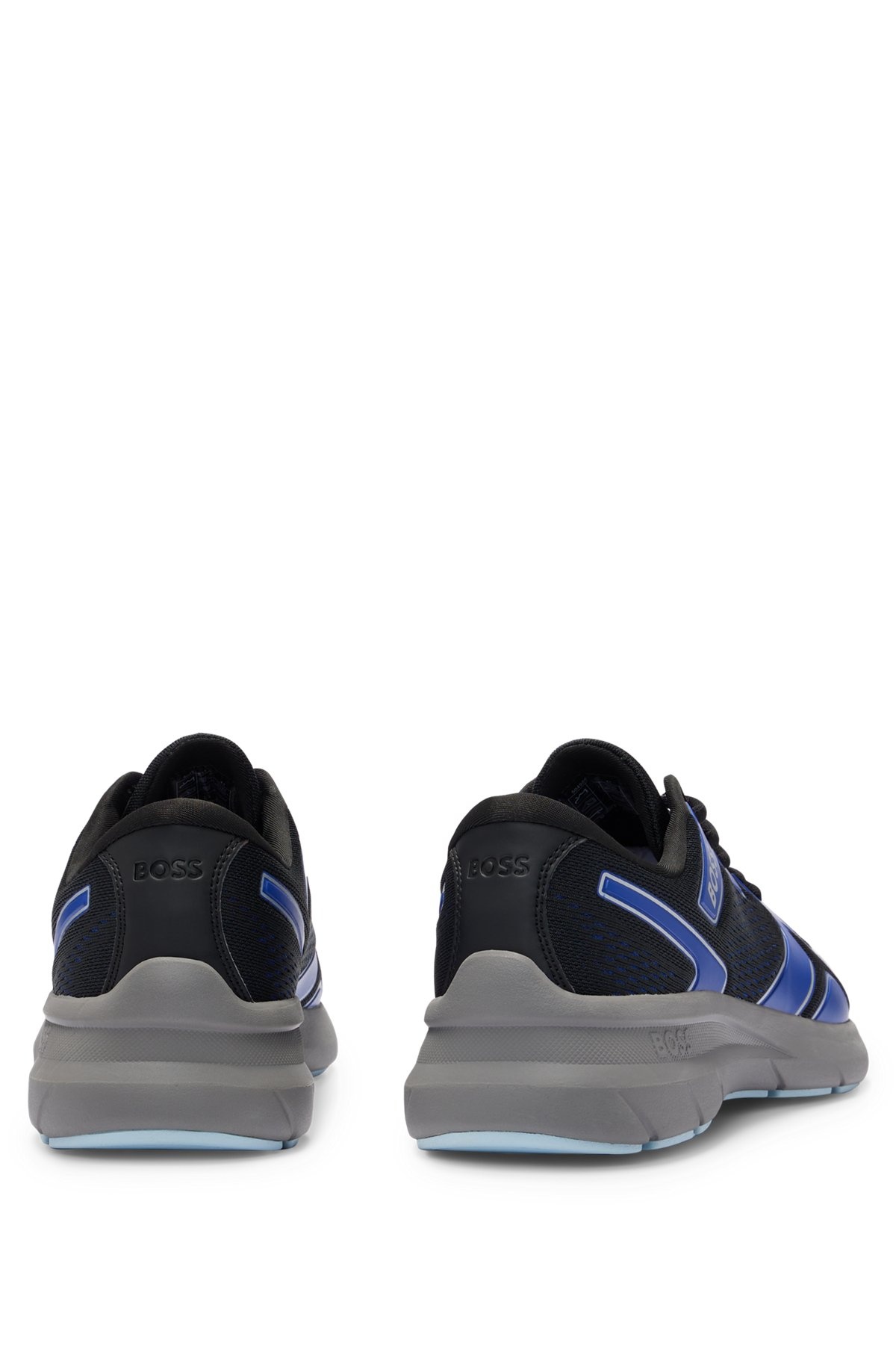 MIXED-MATERIAL TRAINERS WITH RUBBERIZED FAUX LEATHER - 5
