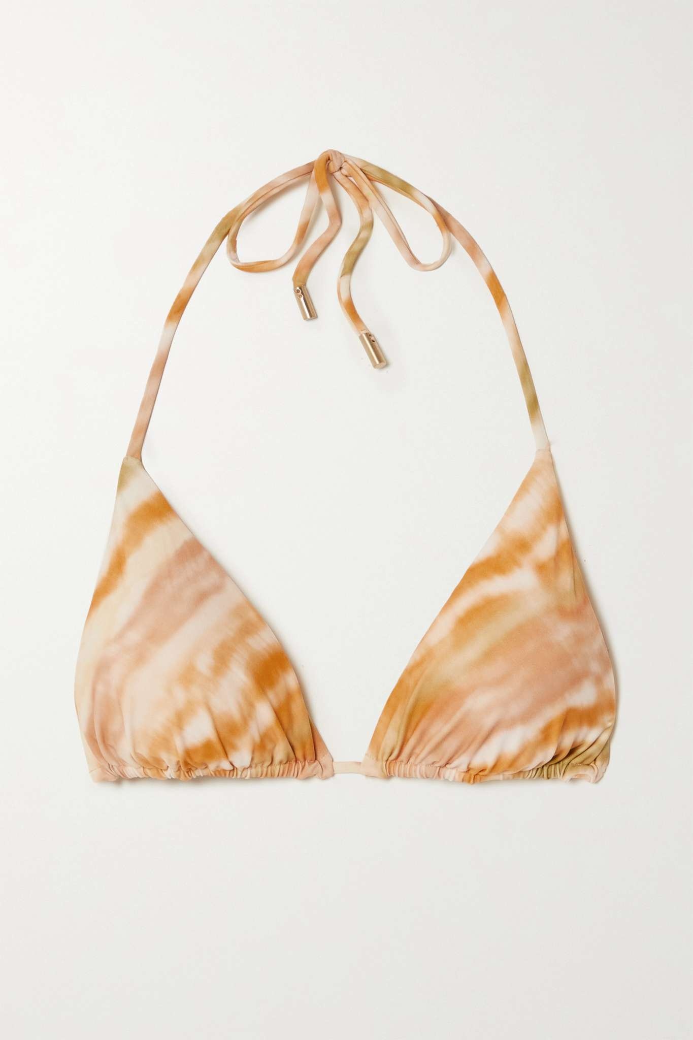 Estella tie-dyed recycled triangle bikini top - 1