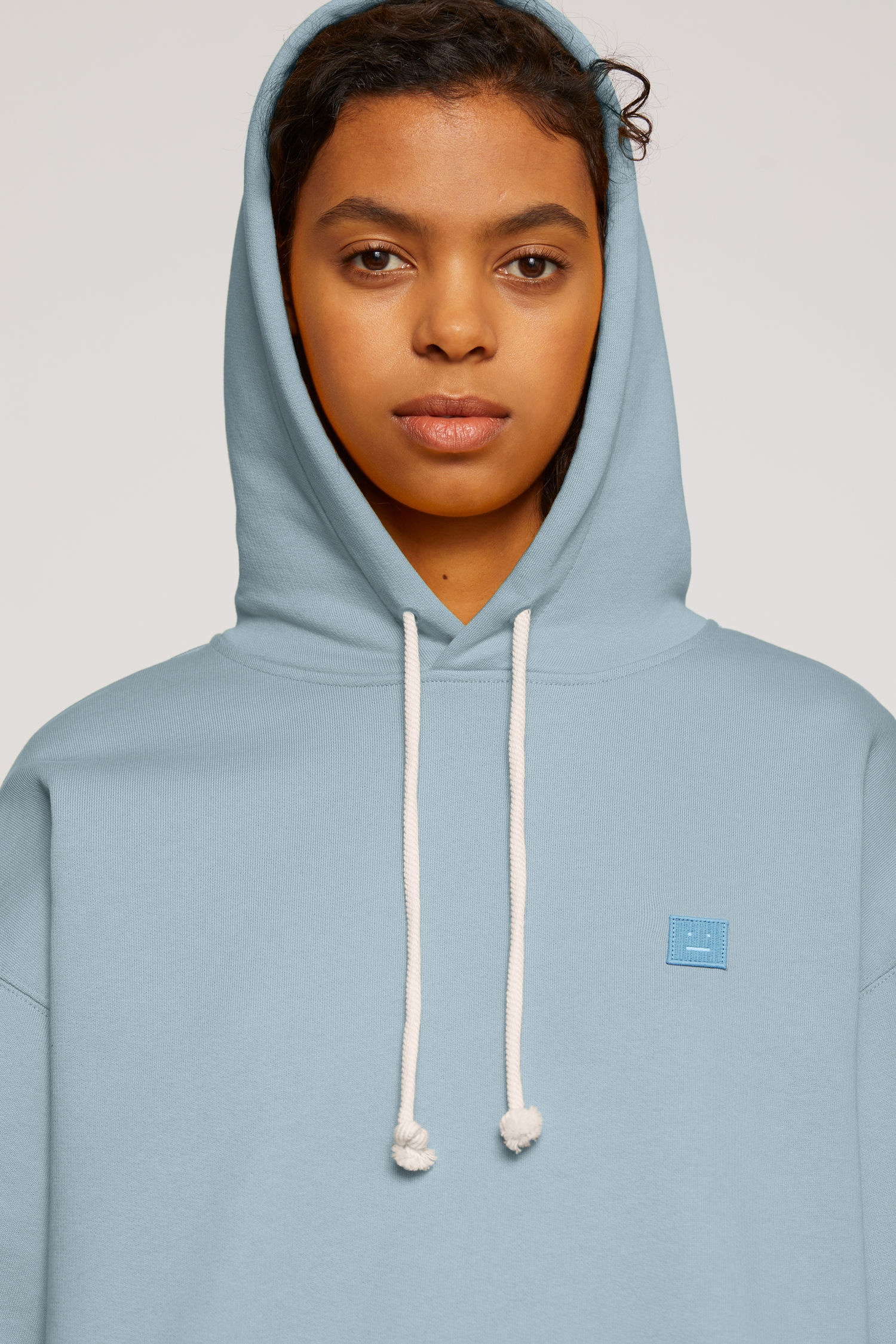 Oversized hooded sweatshirt mineral blue - 4