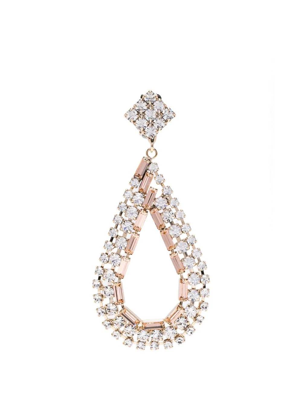 crystal-embellished drop earrings - 1