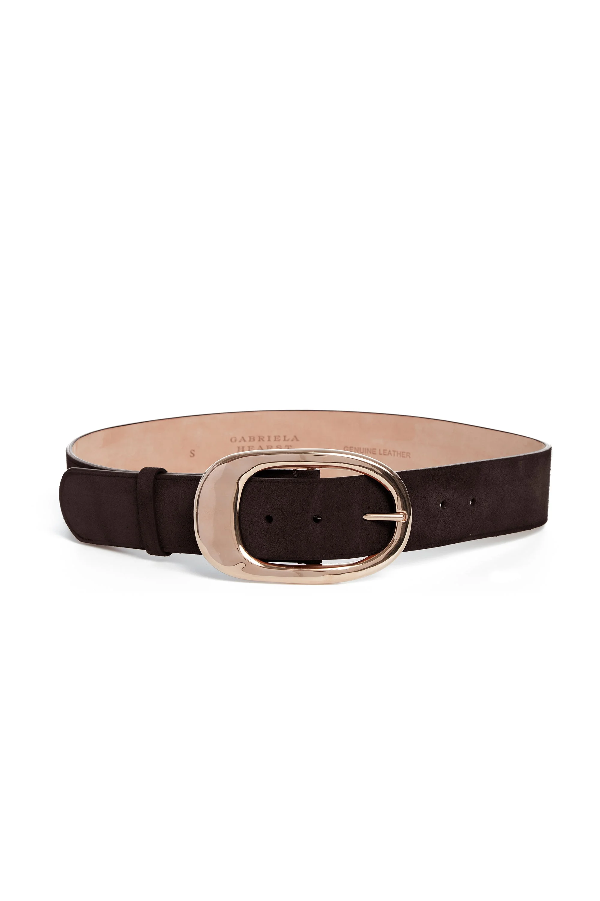 Lozewce Belt in Dark Brown Suede - 1