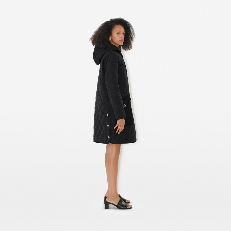 Quilted Nylon Hooded Coat 3