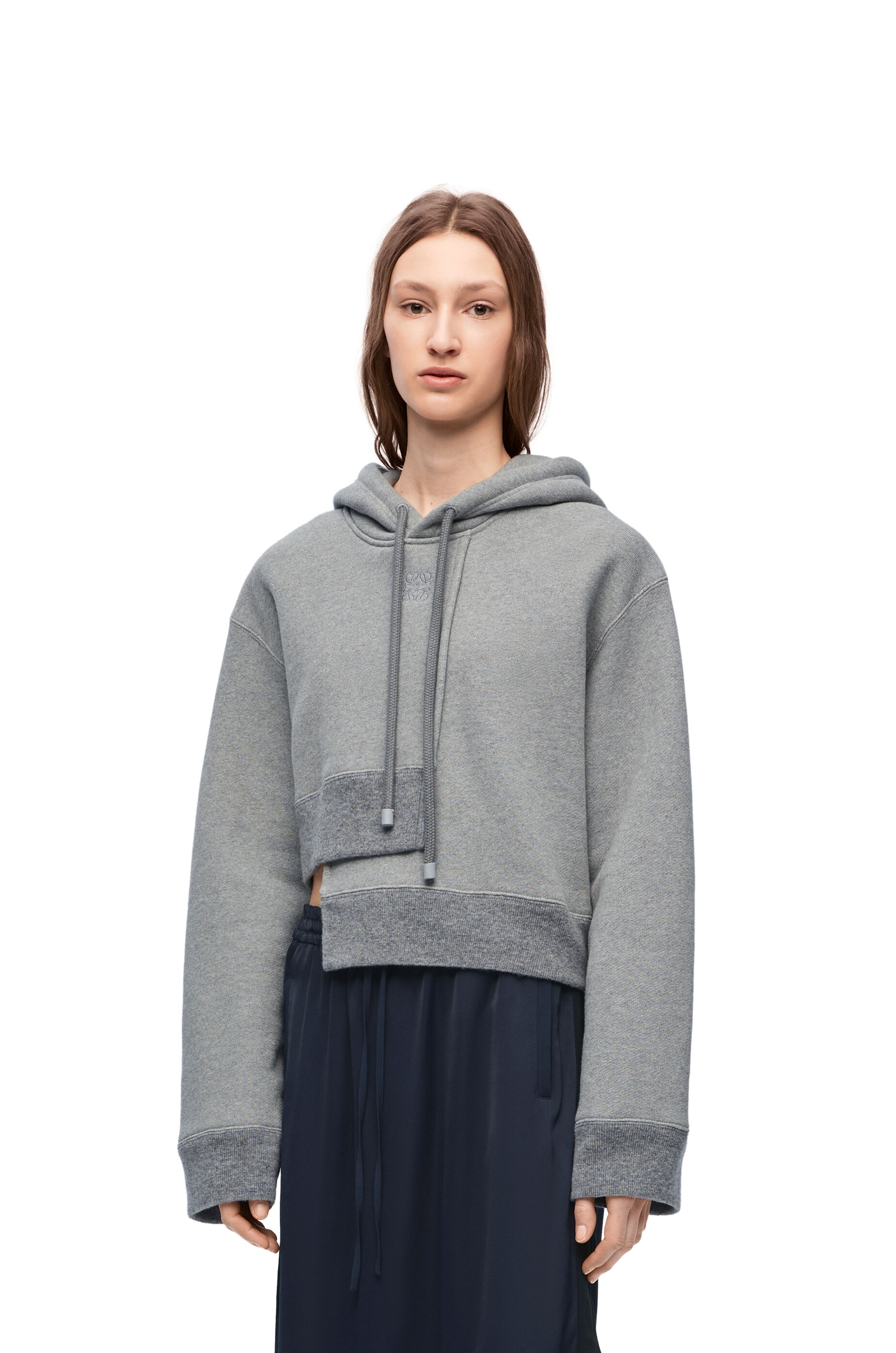 Asymmetric hoodie in cotton - 3