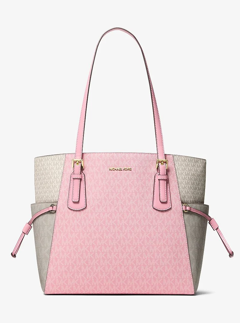 Voyager Large Color-Block Signature Logo Tote Bag - 1