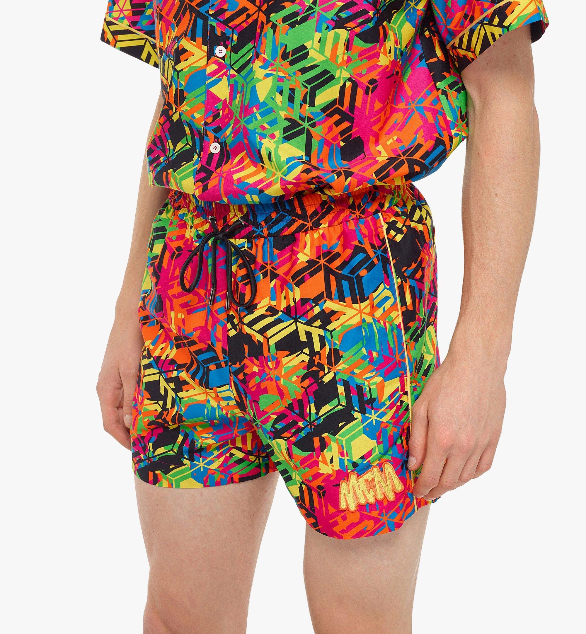 Men’s Cubic Camouflage Monogram Print Shorts - 2