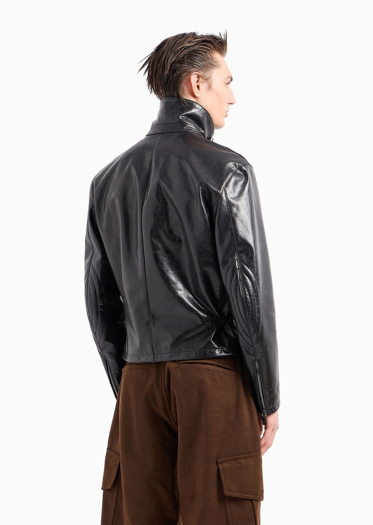 Nappa leather biker jacket - 3