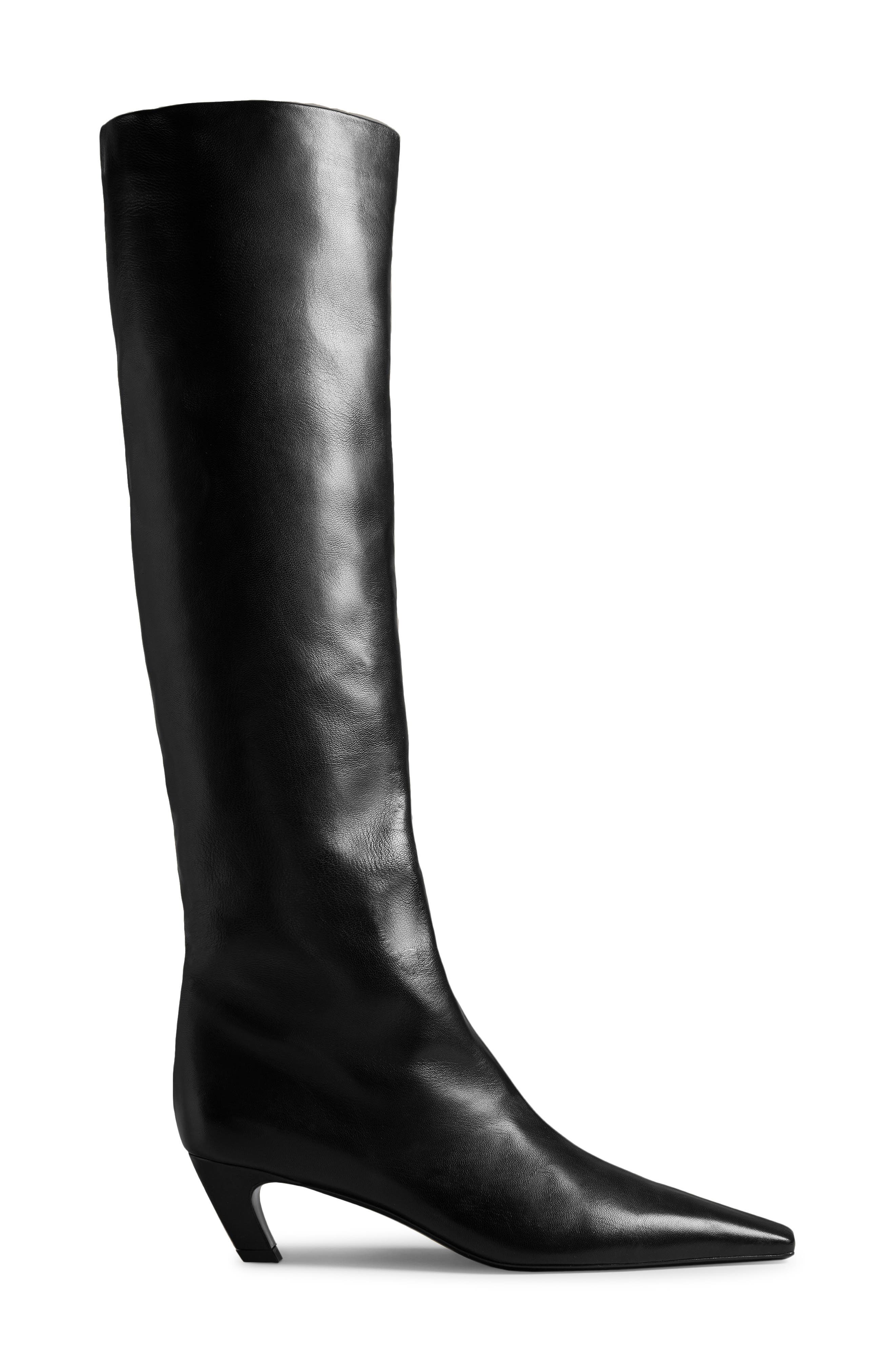 Khaite Davis Knee High Boot in Black at Nordstrom - 3