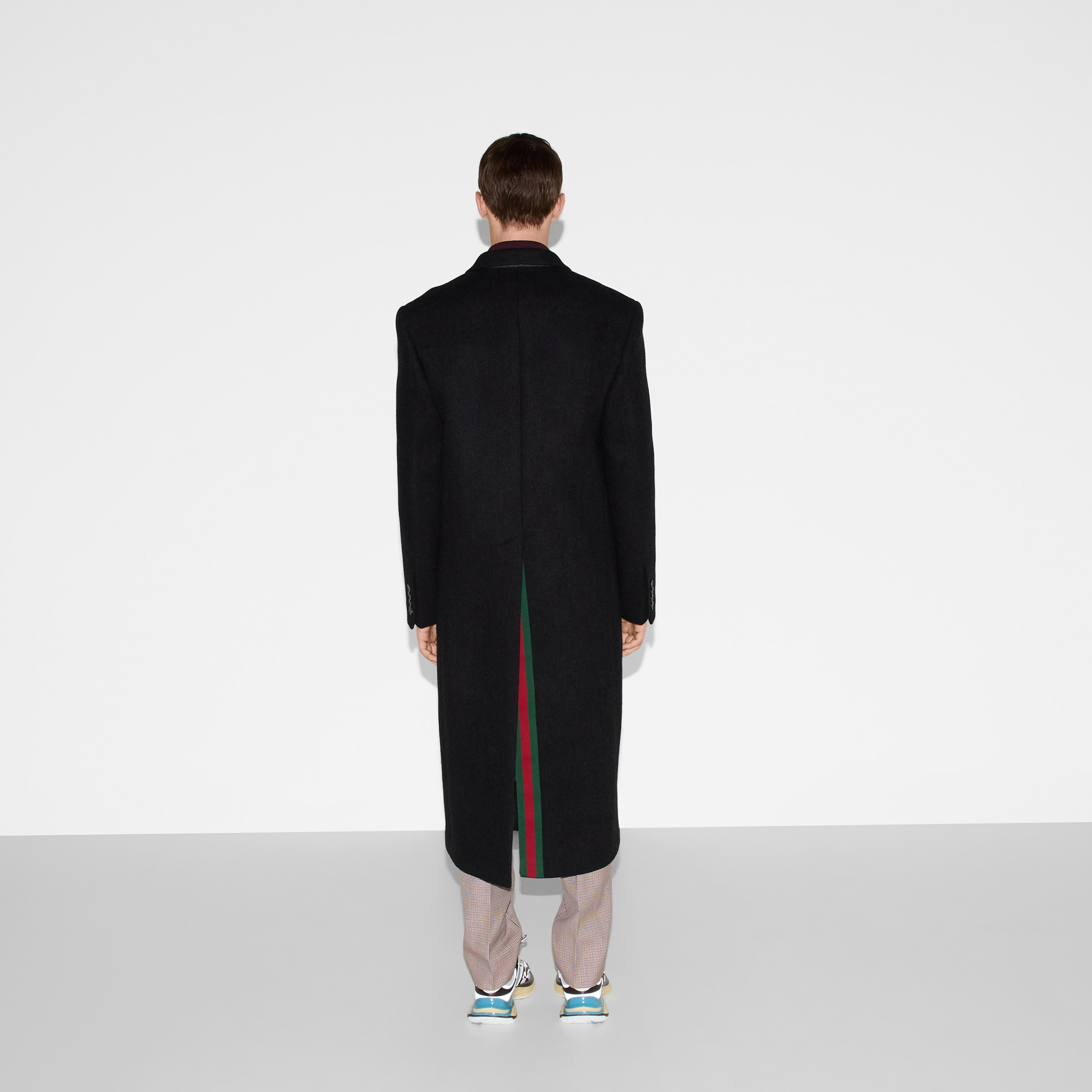 Batavia wool coat with Web - 4