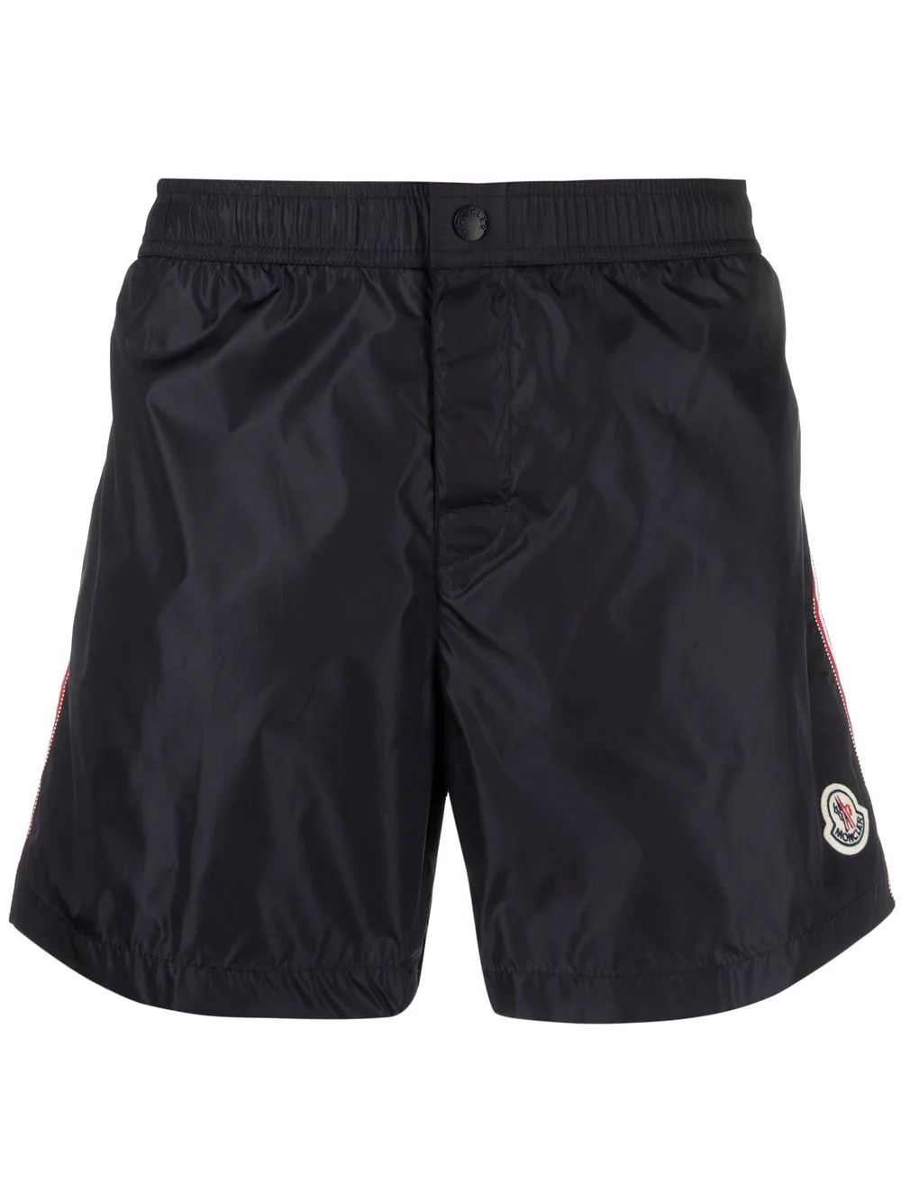 logo-patch swim shorts - 1