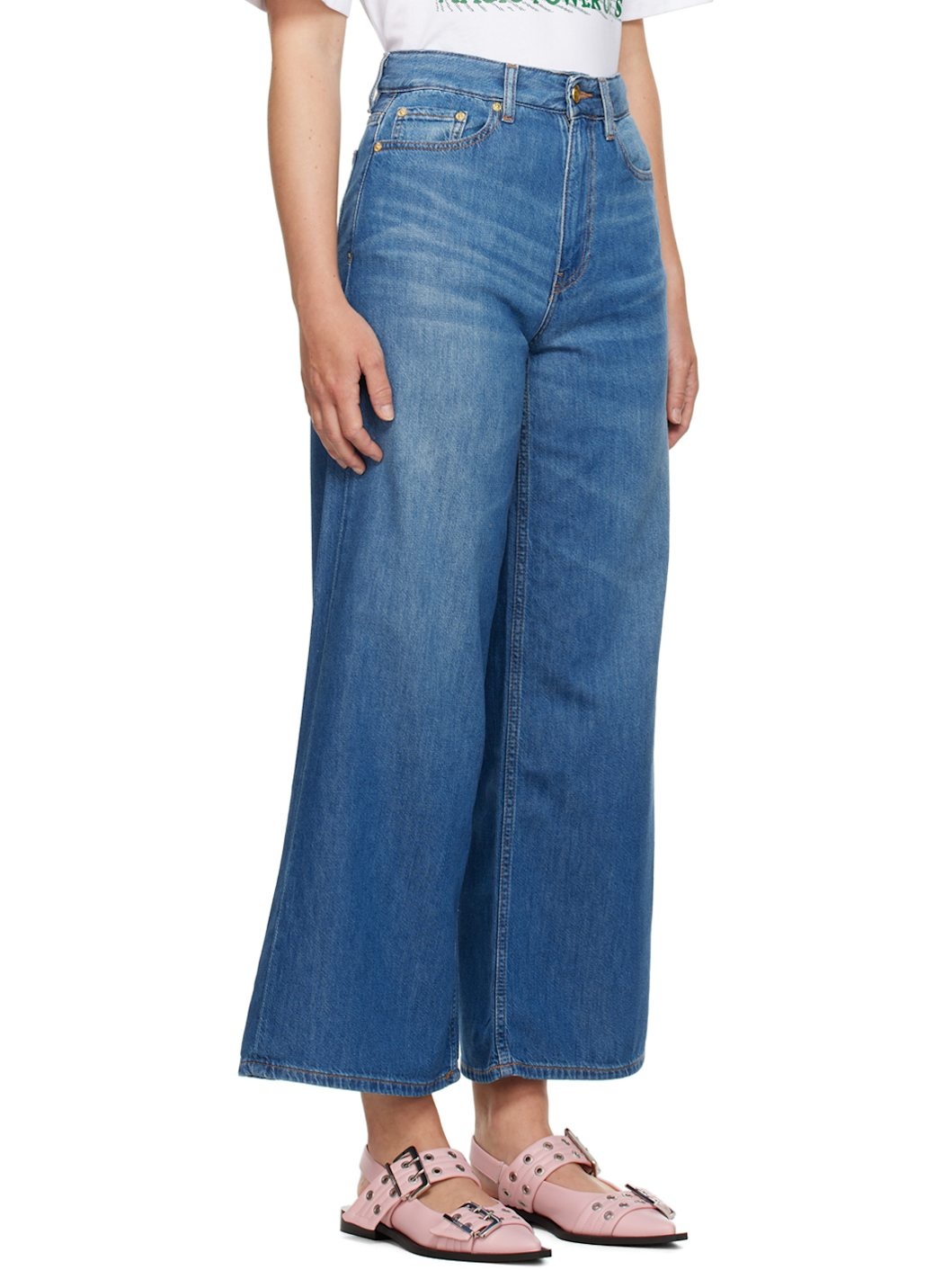 Blue Wide Jeans - 2