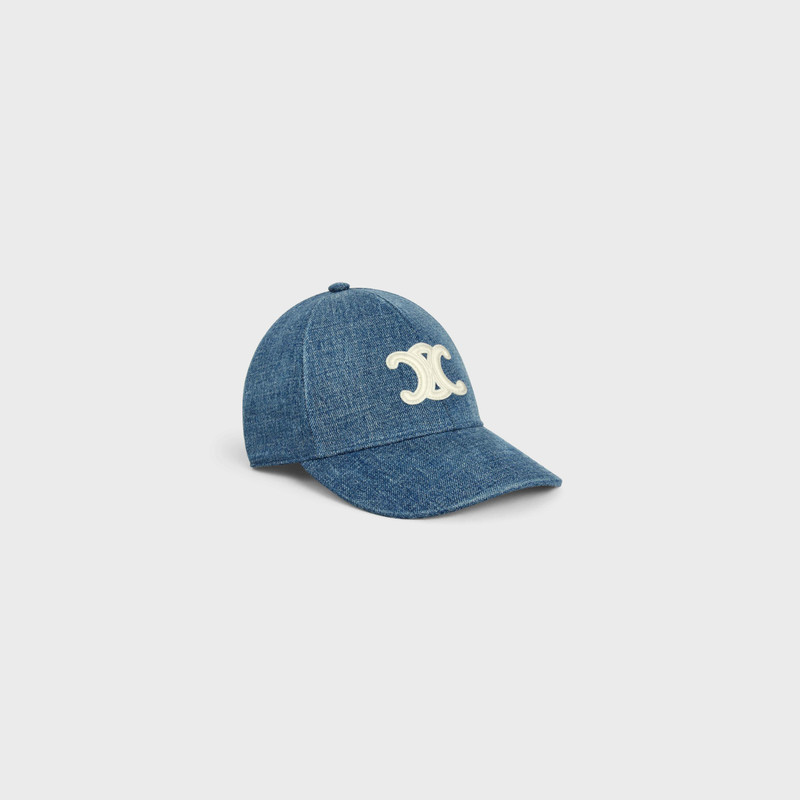 TRIOMPHE BASEBALL CAP IN DENIM UNION WASH 1