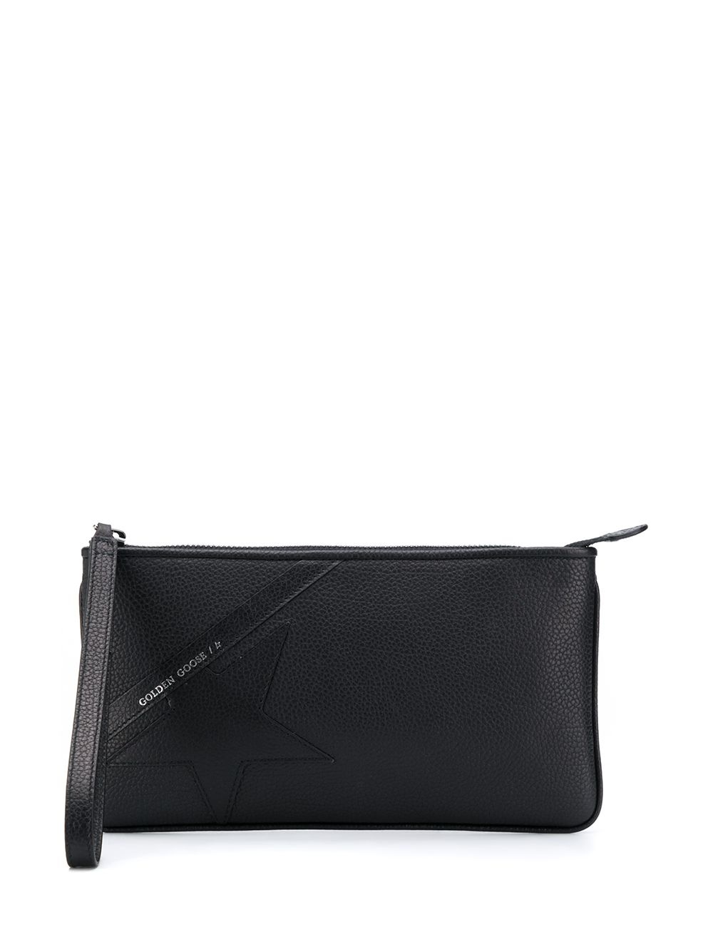 logo embossed clutch bag - 1