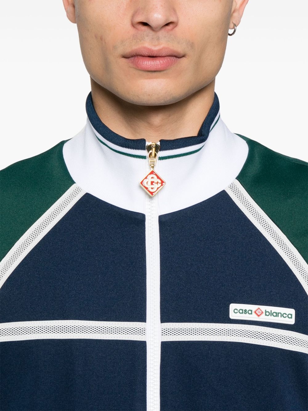 mesh-tape track jacket - 5
