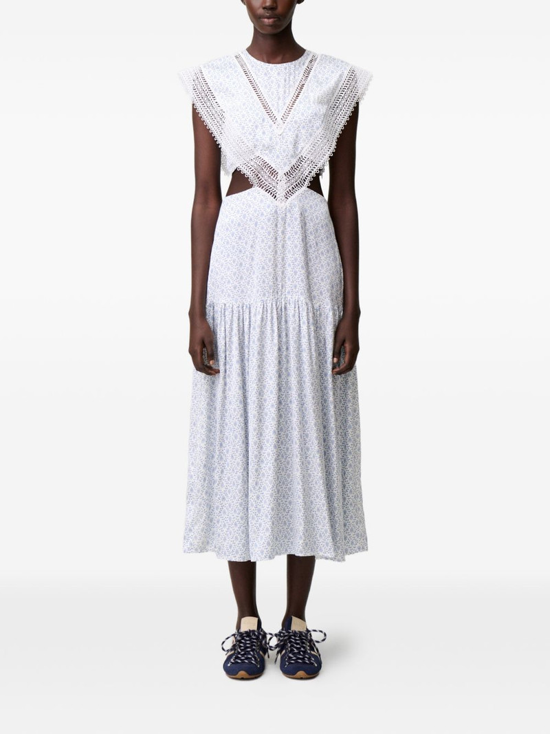 lace-trim cutout dress 3
