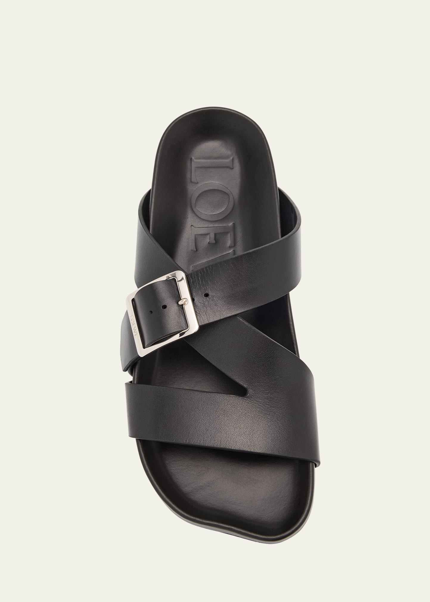 Men's Ease Calfskin Buckle Slide Sandals - 5