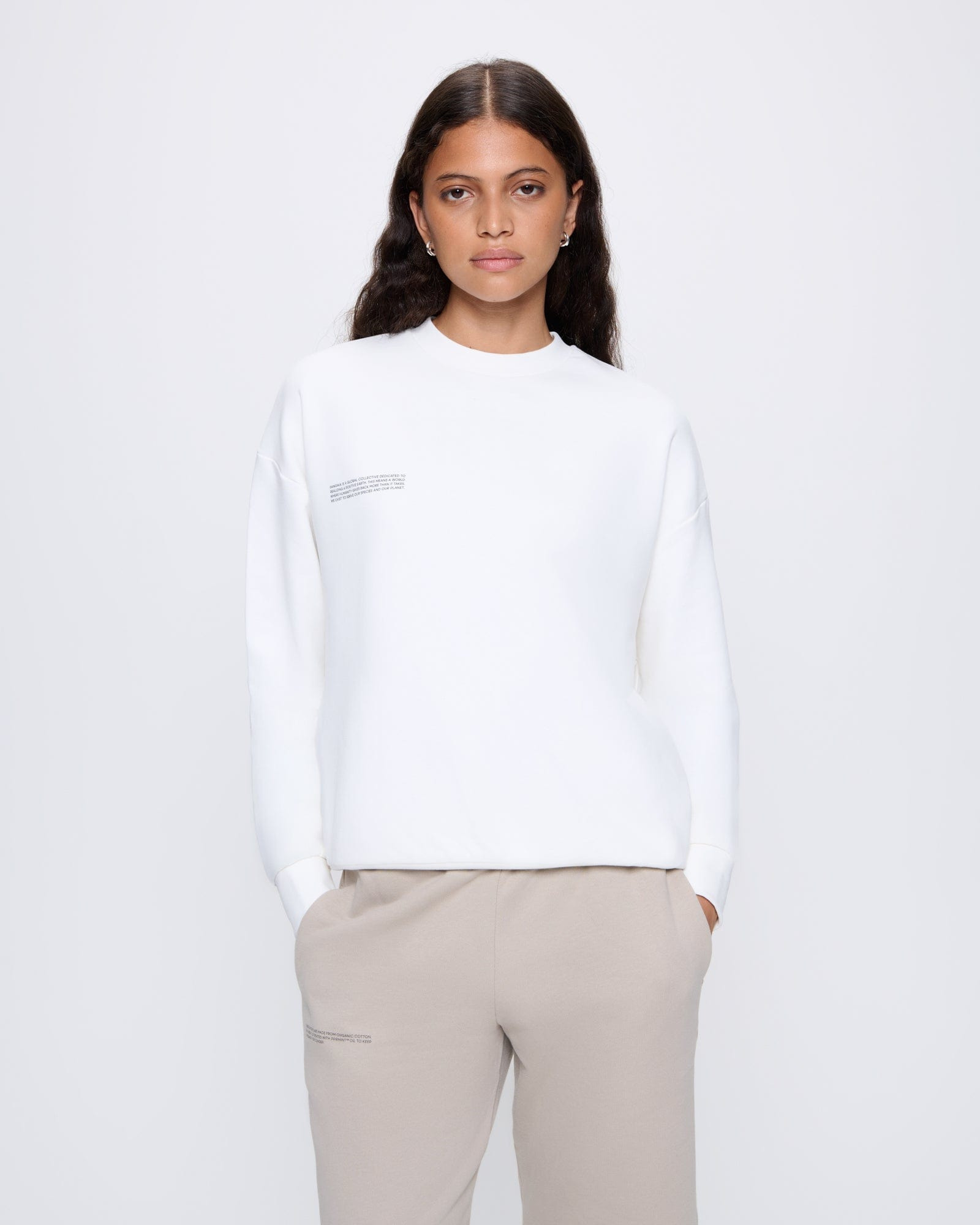 Womens 365 Midweight Sweatshirt - Off-White - 2