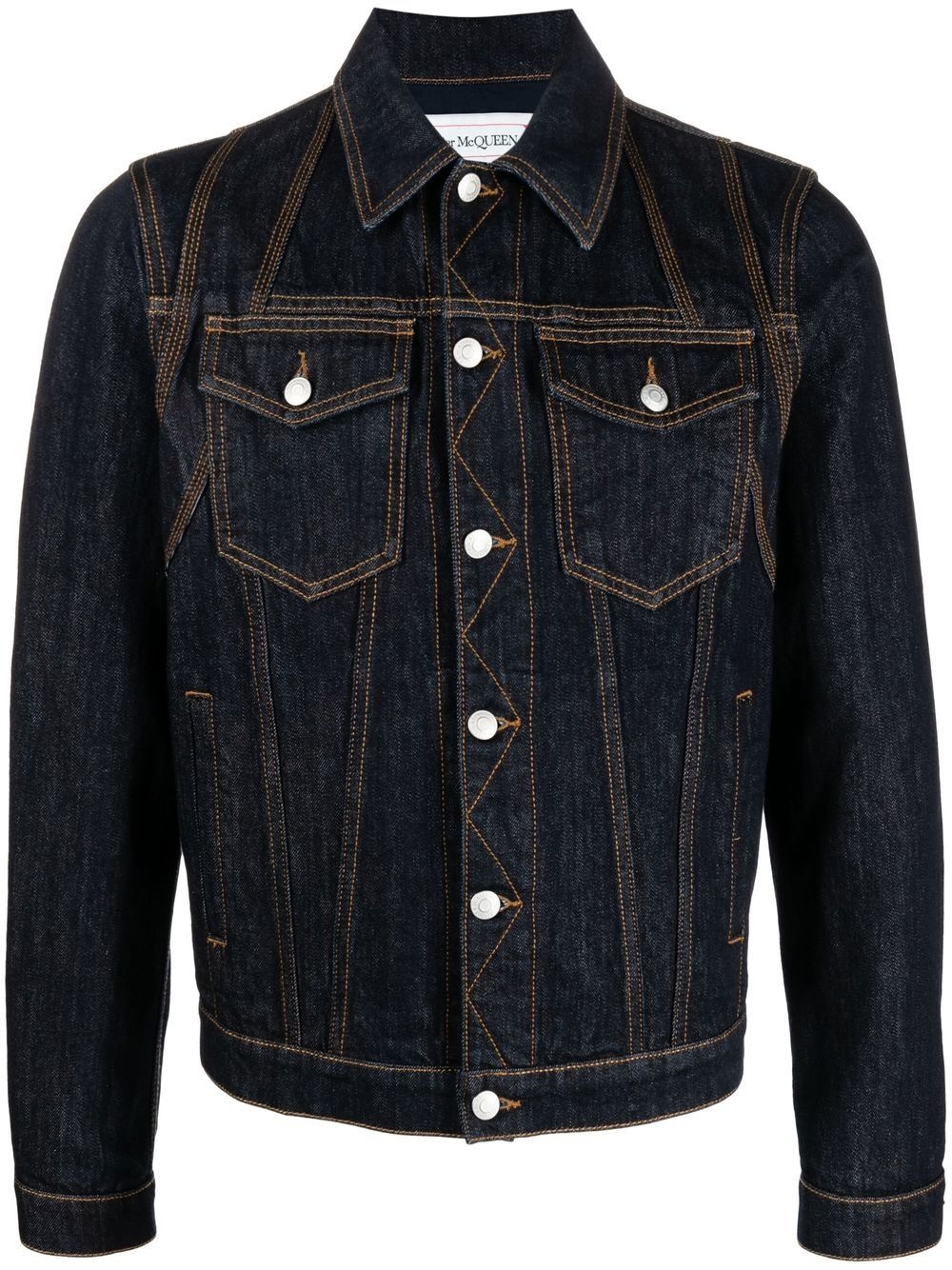 Alexander McQueen buttoned-up denim jacket | REVERSIBLE