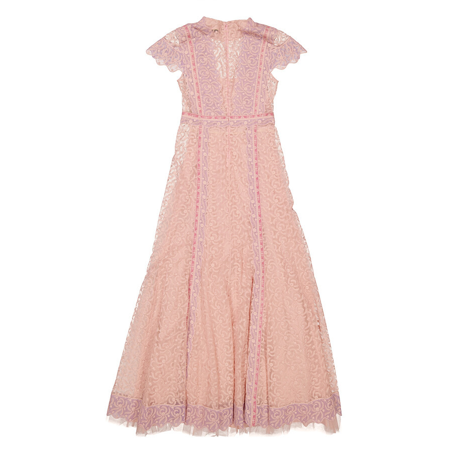 Burberry Embroidered Floral Lace Tulle Dress - 7