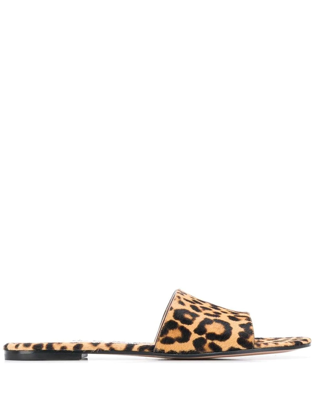 leopard print slip-on sandals - 1