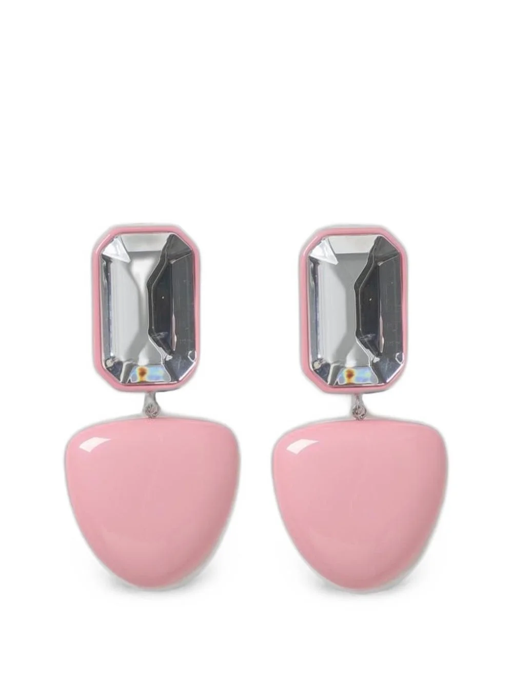 crystal-embellished drop earrings - 1
