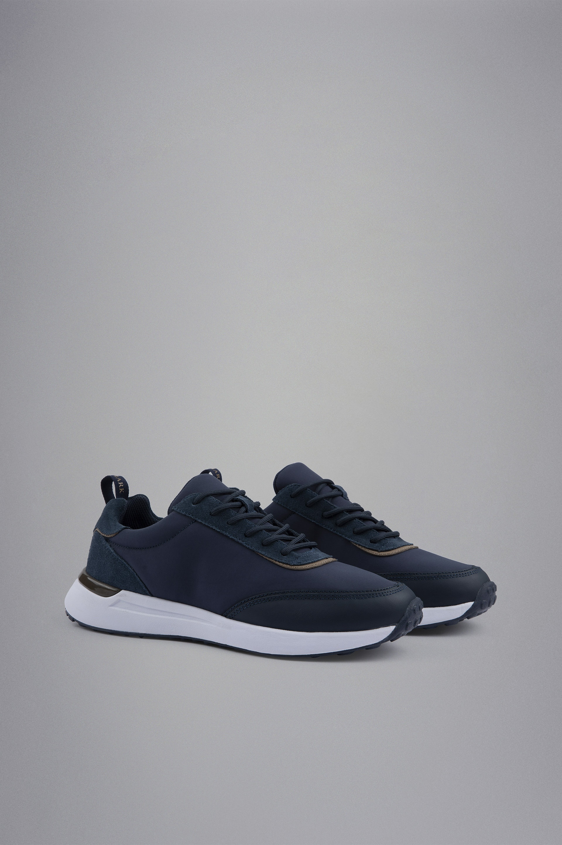 TECH FABRIC AND LEATHER HYBRID SNEAKERS - 4
