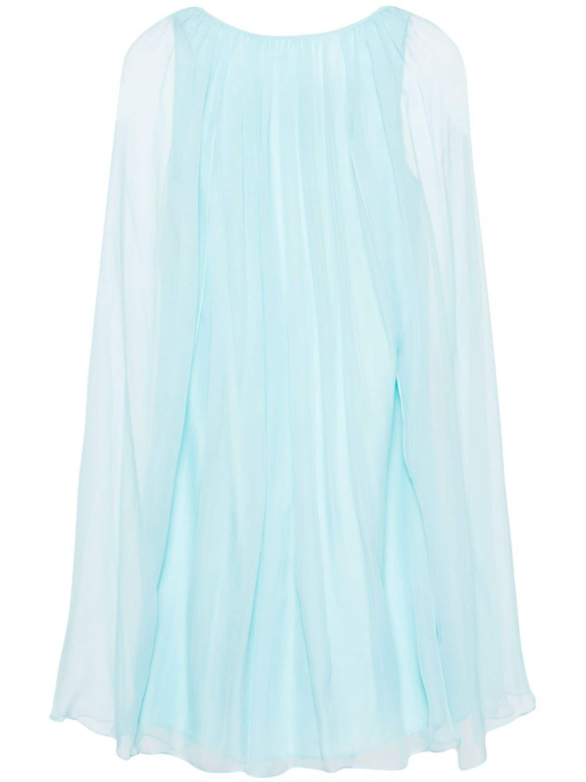 sheer-overlay silk cape dress - 1