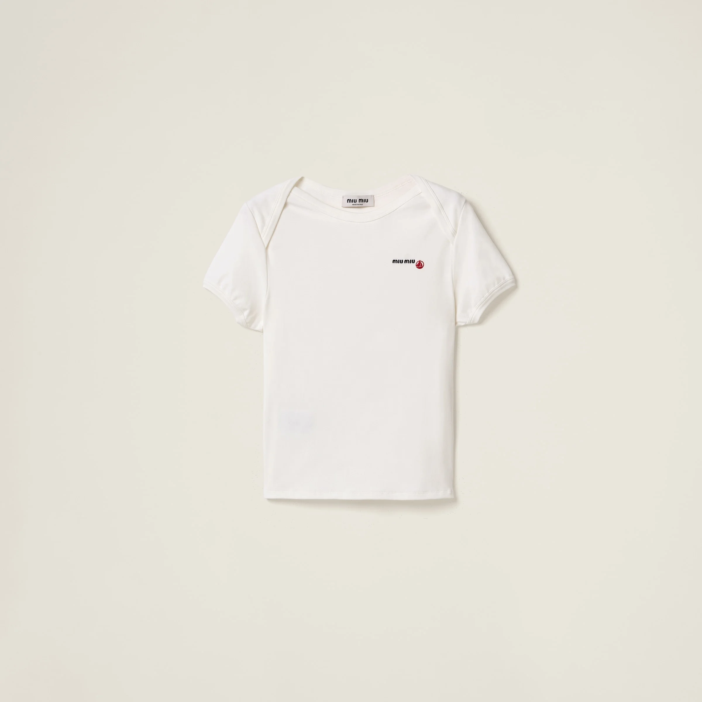 Petit Bateau X Miu Miu stretch jersey slim T-shirt - 1