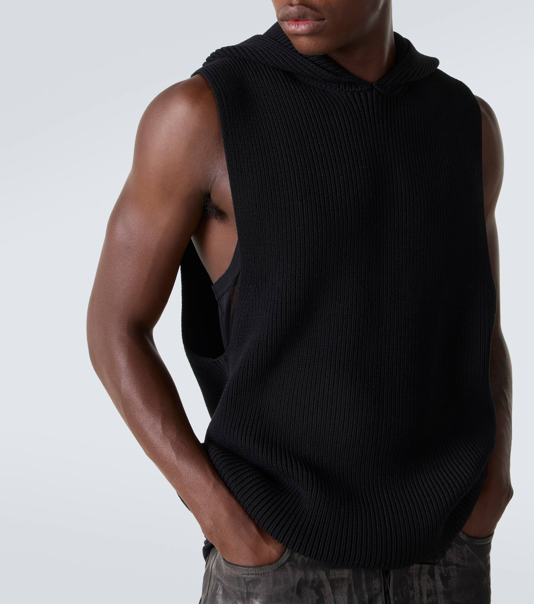 Ribbed-knit virgin wool sweater vest - 5