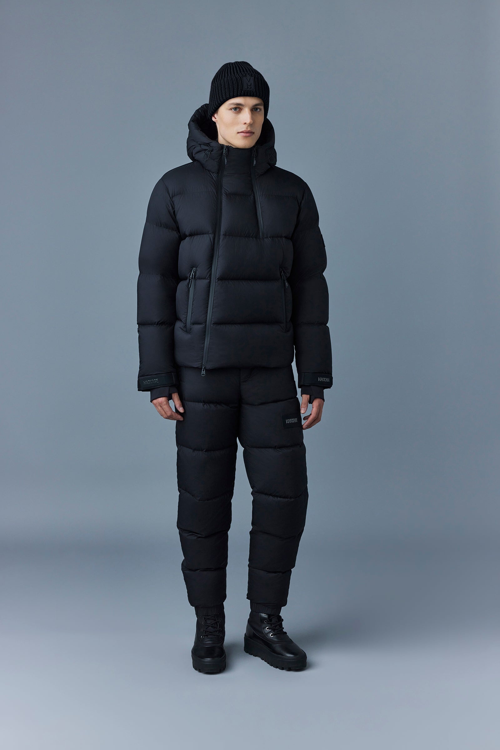 KENJI Down ski jacket with asymmetrical zip closure - 2