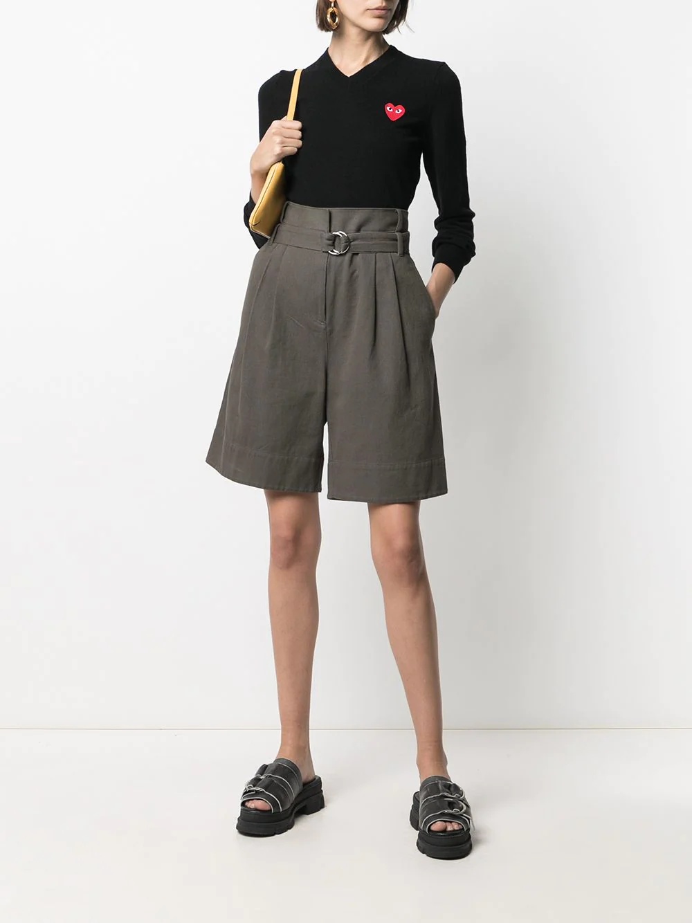 motif V-neck jumper - 2