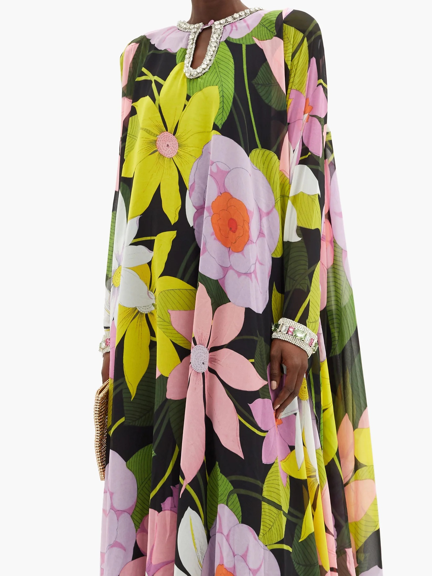 Hannah floral-print chiffon kaftan gown - 6