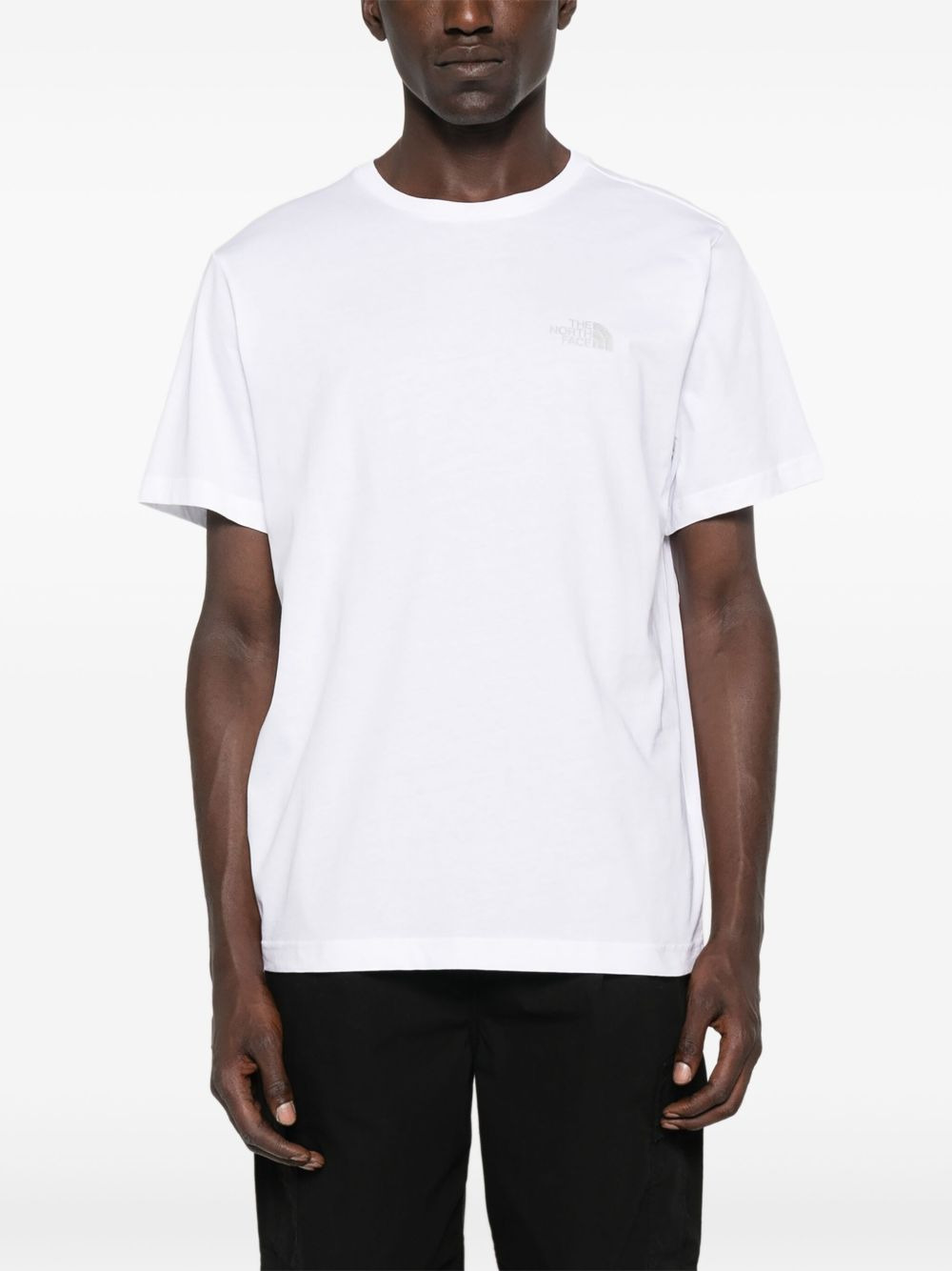 logo-embroidered cotton T-shirt - 3