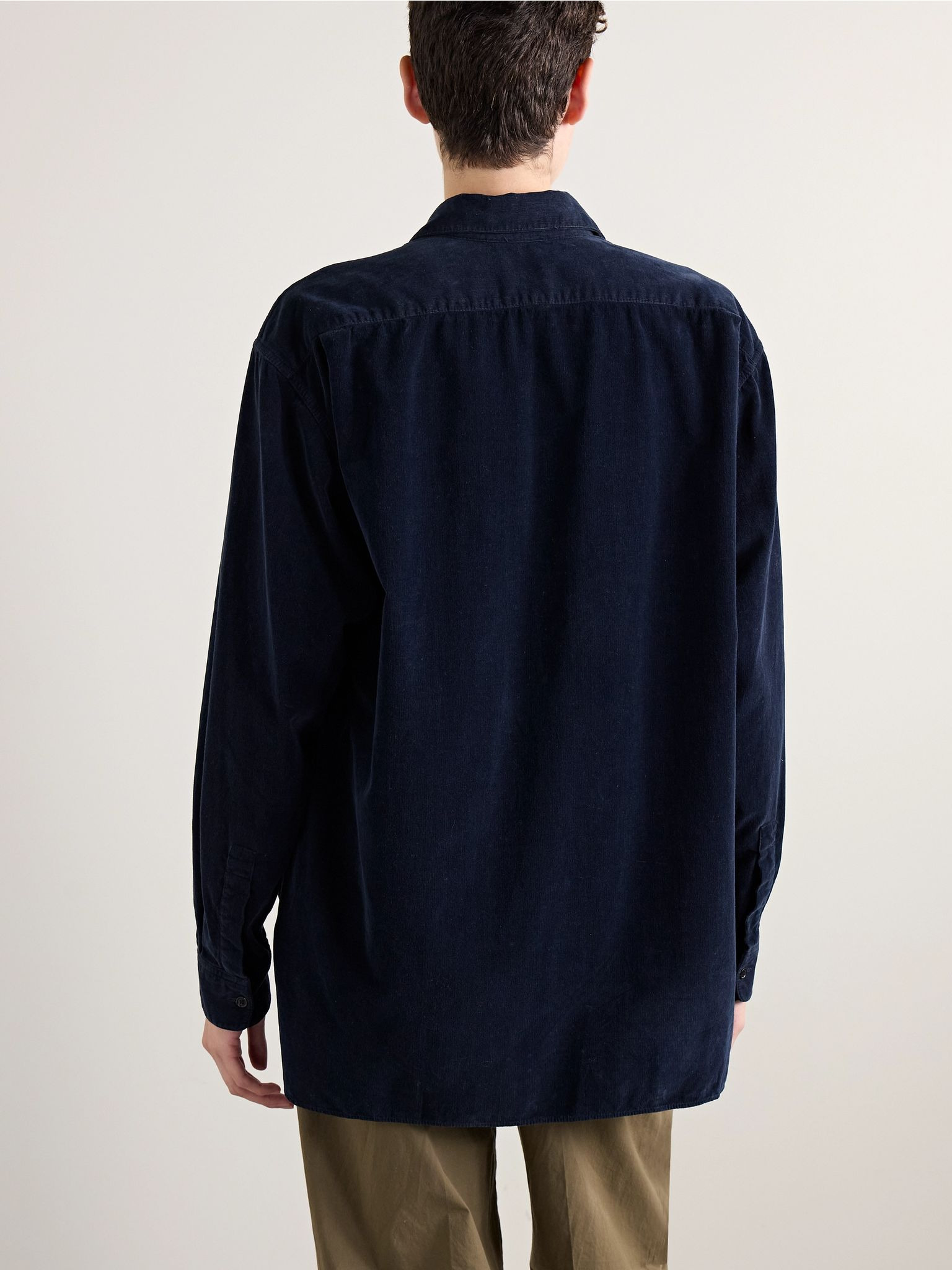 Nesson cotton-corduroy shirt Blue - 4