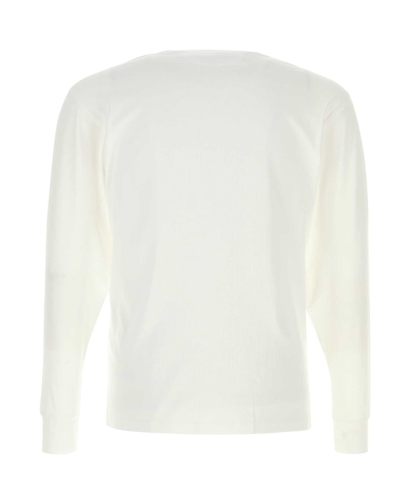 White Stretch Cotton T-shirt - 2