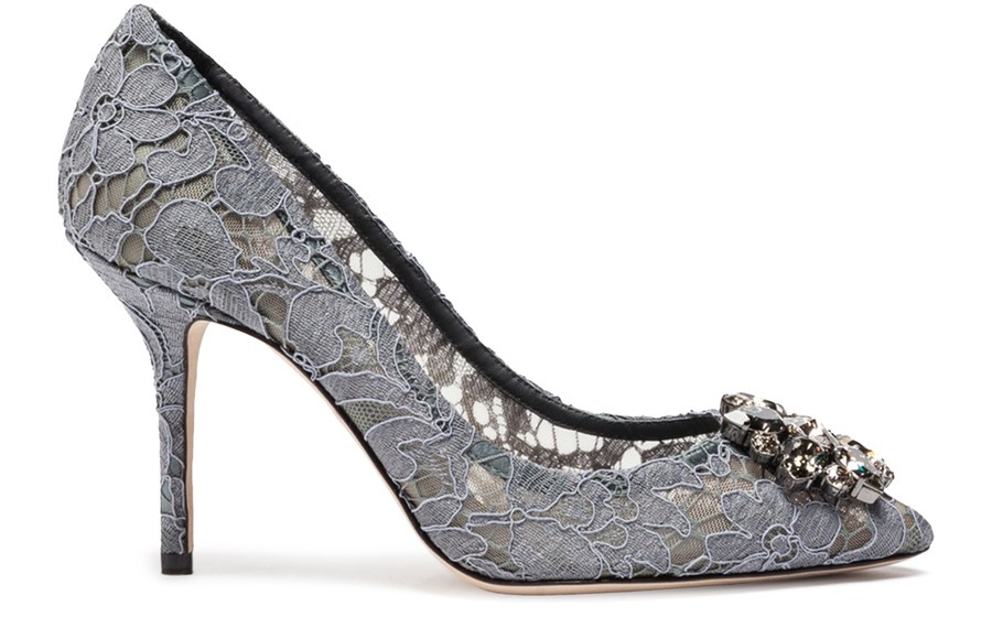 Pump in Taormina lace with crystals - 1