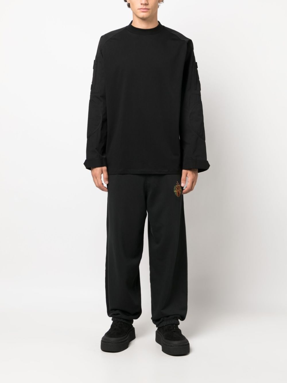 multiple-patches organic cotton sweatshirt - 2