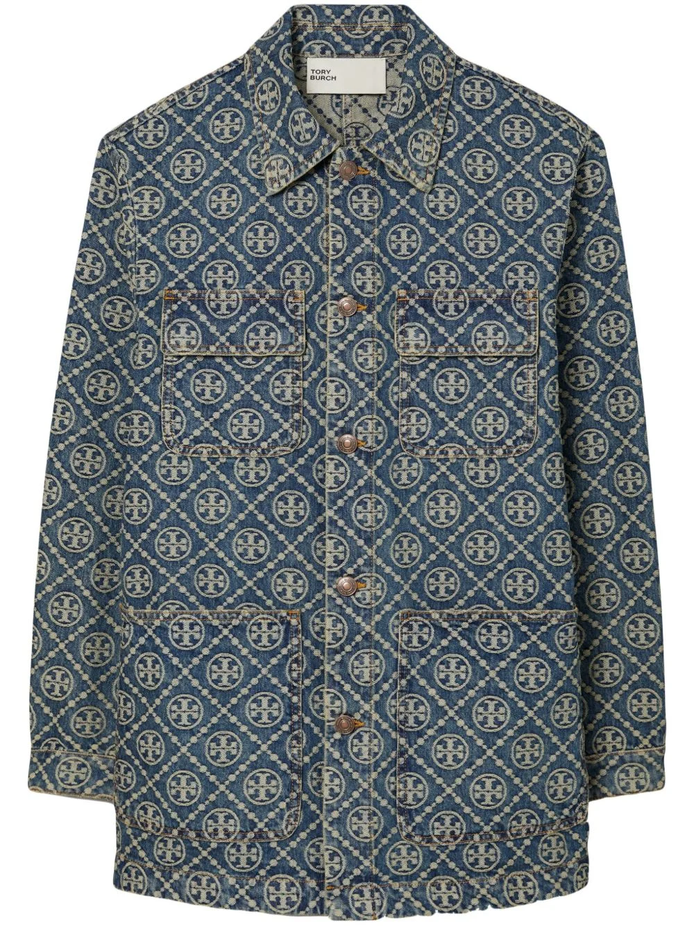 denim cargo jacket - 1