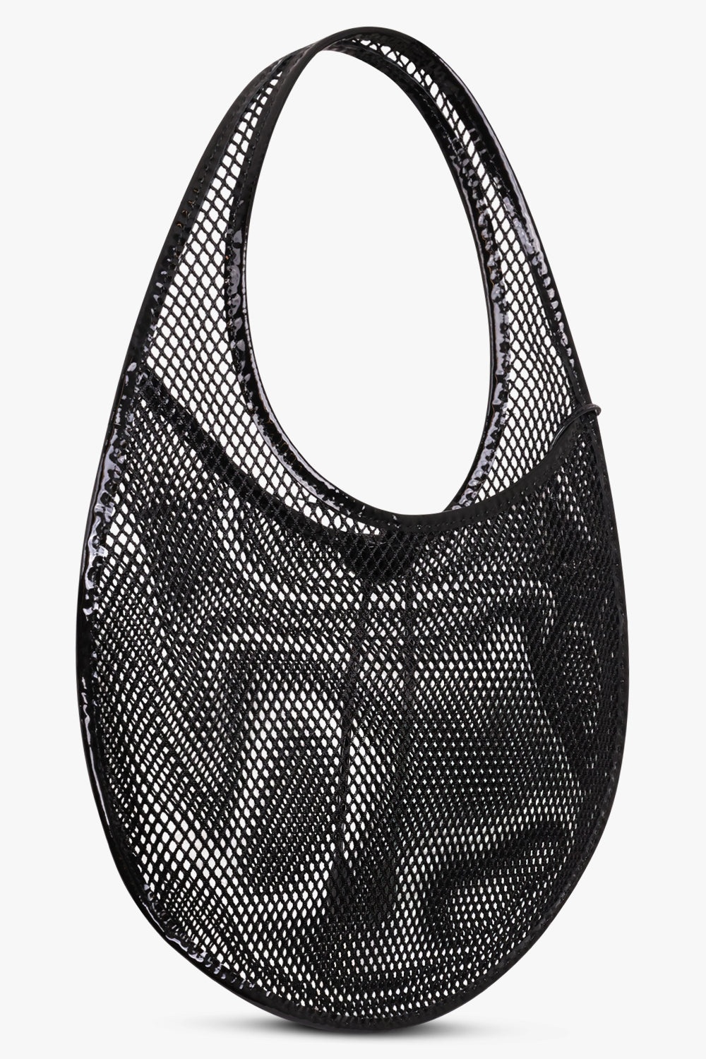 ONE PIECE MEDIUM FISHNET MESH HOBO BAG | BLACK - 2