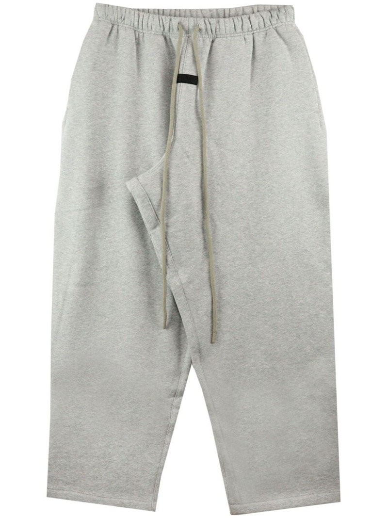 drawstring cropped track pants - 1