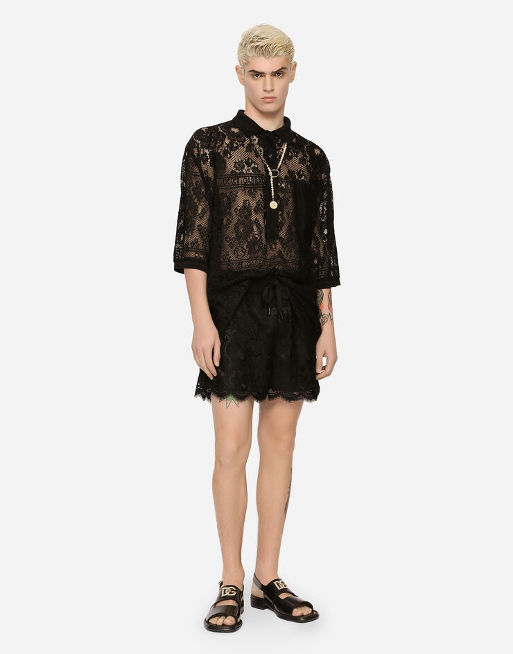 Lace jogging shorts - 1
