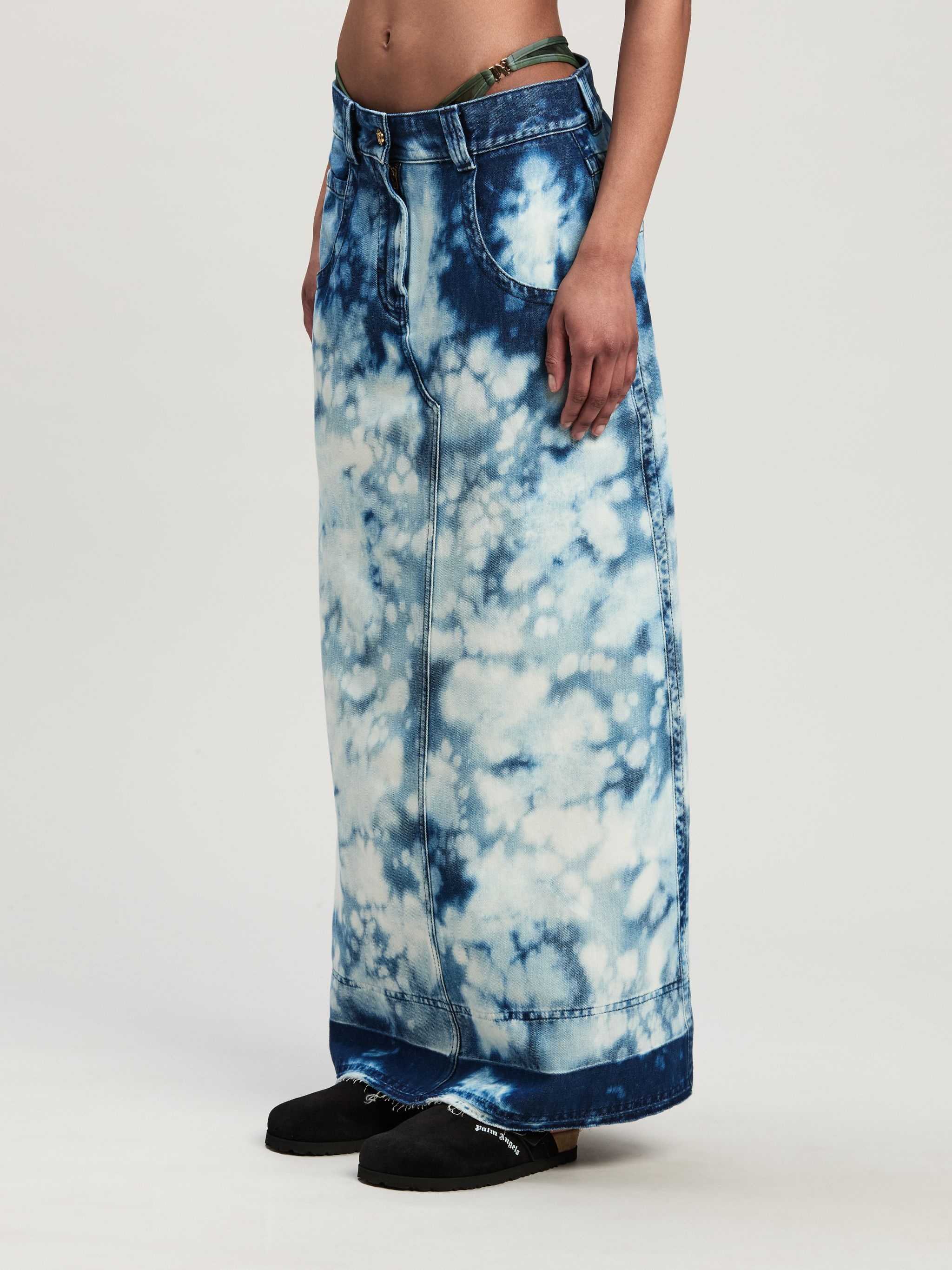 Denim Long Skirt - 4
