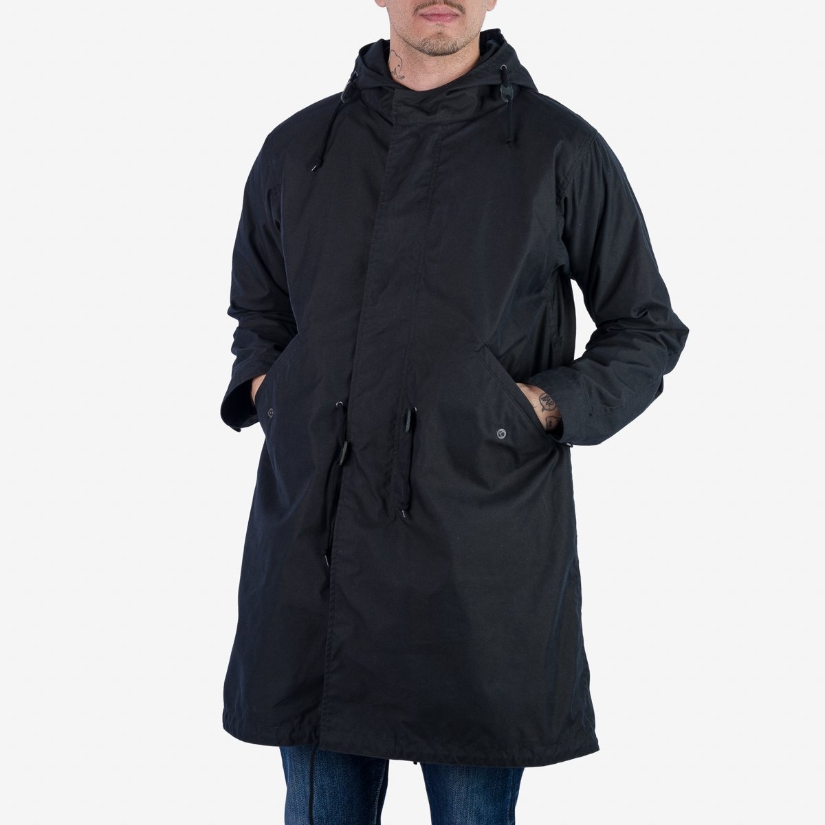 IHM-38-BLK 5oz Quilted Lining M-51 Type Field Coat - Black - 3