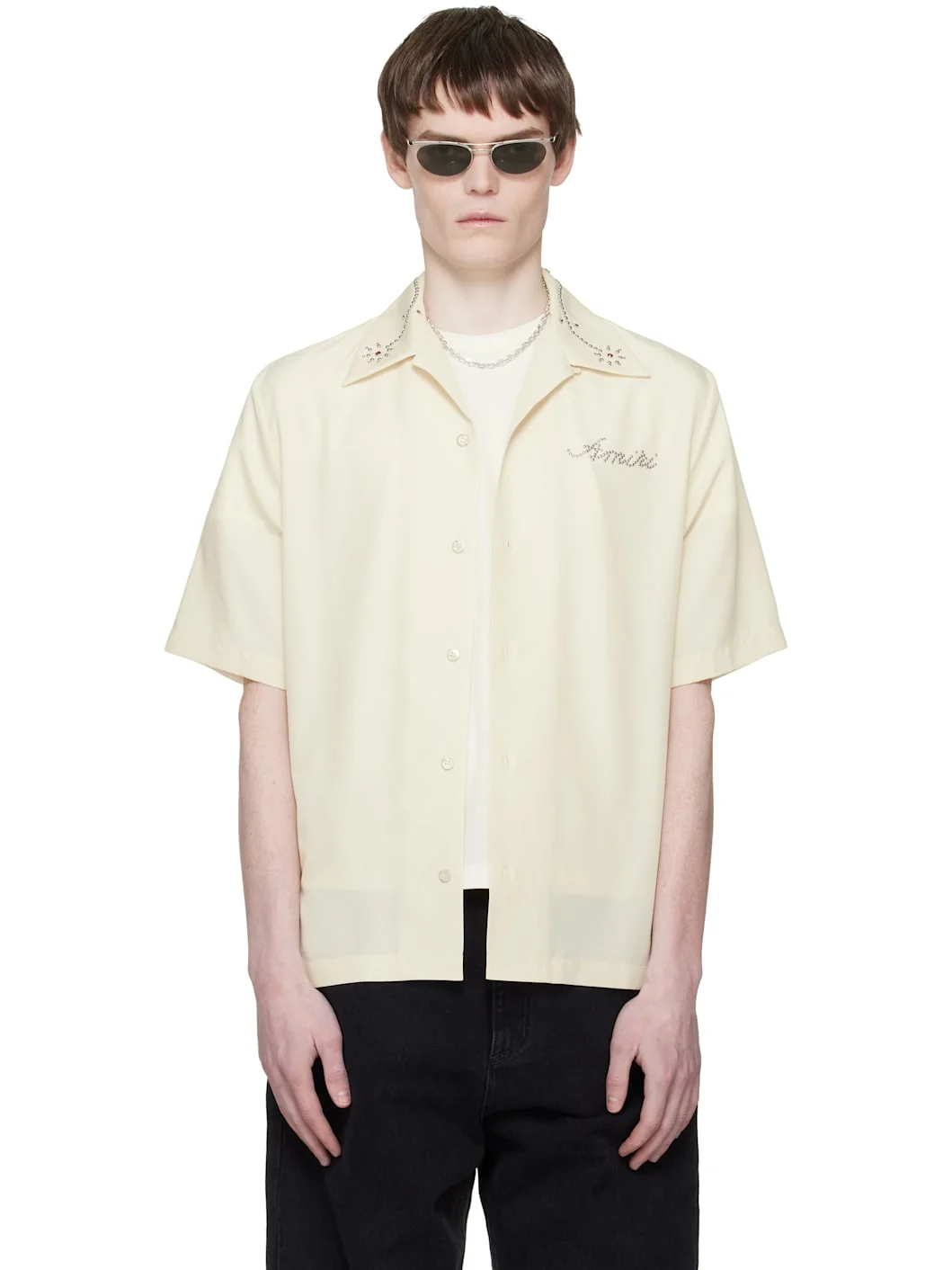 Off-White 'Amiri' Stud Camp Shirt - 1