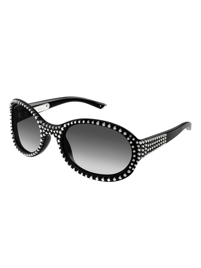 GUCCI GG2013S studded oval-frame sunglasses outlook